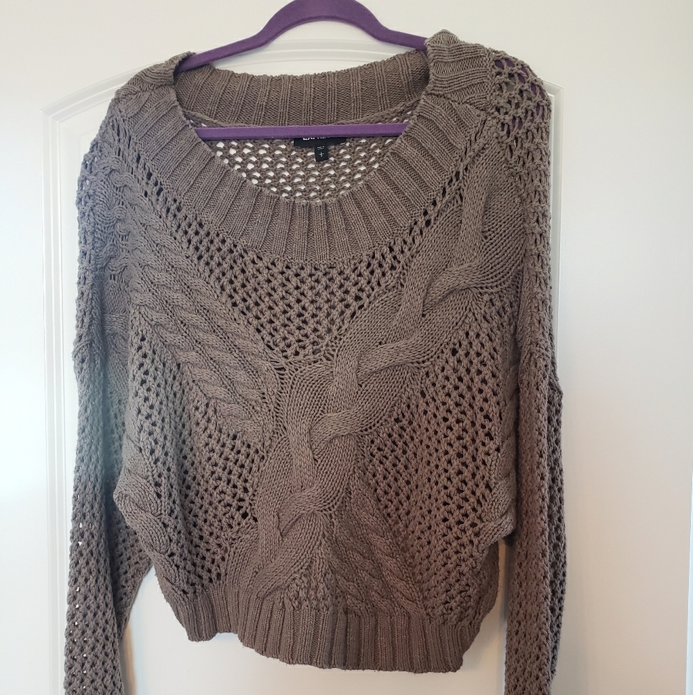 Express cable knit open stitch sweater